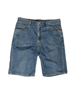 Mens Levi&#39;s 505 Regular Fit Jean Denim Shorts Size 40 Blue 10.75&quot; Inseam - $33.83 CAD
