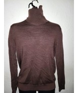 Banana Republic Sweater W Small Brown 100% Merino Wool Pullover Turtlene... - £25.50 GBP