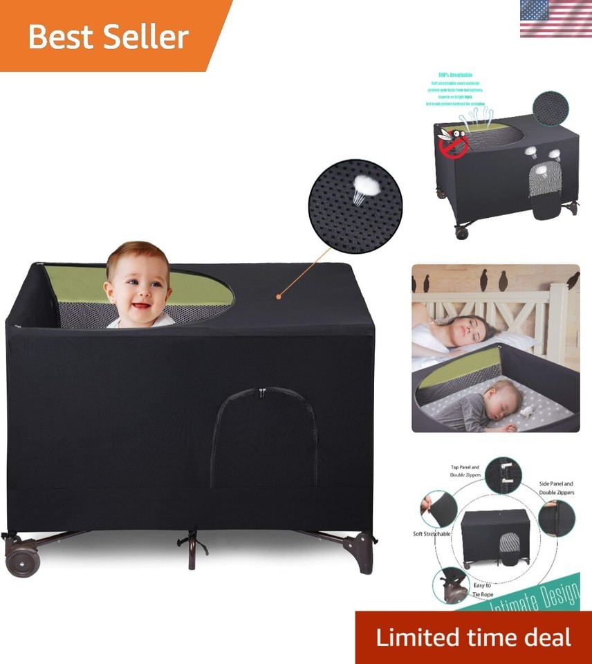 Portable Blackout Tent for Pack N Play – Ideal for Baby Sleep Indoors/Ou... - £34.17 GBP