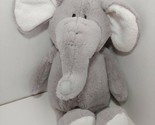 Dandee Plush gray Elephant white ears feet 12-13&quot; - $7.27