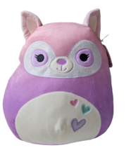 Squishmallows Chaitra Purple Ombre Lemur HEARTS Valentines 2023 14&quot; Kellytoy NWT - £31.57 GBP