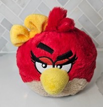 Working Sound! Angry Birds Valentine&#39;s Girl Red Bird Plush | 2012 5&quot;  - £15.65 GBP