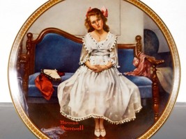 Rockwell Rediscovered Women Plate, #18998F, &quot;Waiting At The Dance&quot; (PLT202) - £5.42 GBP