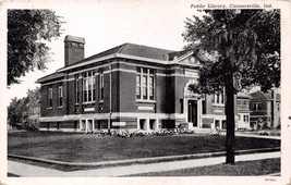 CONNERSVILLE INDIANA PUBLIC LIBRARY~PHOTO FINISH B/W POSTCARD 1950 - £6.79 GBP