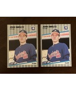 2 - 1989 Fleer John Smoltz Rc #602 Atlanta Braves Rookie $2.88 B3G1 - $54.82 MXN
