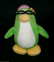 7&quot; Club Penguin Green Teacher Stuffed Animal Plush Toy Disney Store W/ Pencil - £7.59 GBP