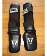 1 PAIR TITLE MMA Boxing Vinyl Shin-Instep Guards 2.0 ADULT UNISEX LARGE - $422.03 MXN