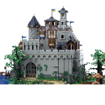 Black Falcon Royal Castle with Interior Modular Building Blocks MOC Bricks Toys - £676.60 GBP