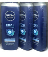 3 Pack Nivea Men’s Cool 3-in-1 Body Wash - Icy Menthol &amp; Yuzu Scent, 16.9oz - $19.79