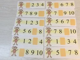 Monkey - What Number Comes Next - Dry Erase Laminated Activity Cards - £7.22 GBP