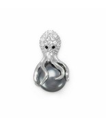 0.28Ct Diamond &amp; Simulated Pearl Octopus Drop Pendant Wedding Gift 14K W... - £40.76 GBP