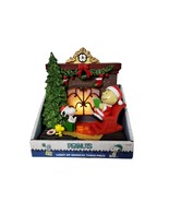 Peanuts Charlie Brown and Snoopy Cozy Fireplace Musical Decoration Light... - £23.16 GBP