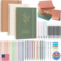 58PCS Aesthetic School Supplies, Cute College Ruled A5 Spiral Notebook S... - $49.72