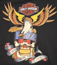 Vintage Harley Davidson Red Rock Las Vegas Black Tshirt Womens Large NEW... - $368.13 MXN