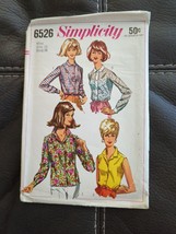 1966 Simplicity 6526 Vintage Sewing Pattern Womens Blouse Size 16 Bust 36 UC - £11.22 GBP