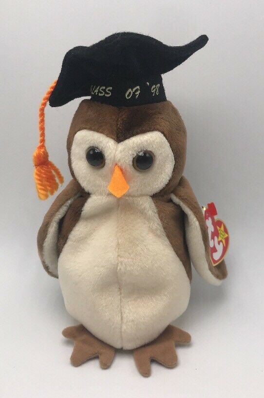 Ty Beanie Babies Wise Graduation Owl 1997 Date Code Error #2 - $4.99