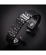 22mm Black 304L Stainless Steel Metal Curved End Watch Bracelet/Watchban... - $39.88 CAD+