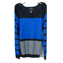 New Directions Color block Sweater Blue/Black/Gray NWOT Medium - $20.79