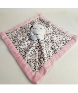 Carters Pink Gray Cheetah Leopard Baby Security Blanket White Bear Cat L... - £15.54 GBP