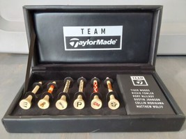 Team TaylorMade Collectable Golf Tee Set Tiger Rickie Rory Dustin Collin... - £47.29 GBP