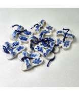 7 Vintage Delft Holland Blue White Sandals Figurine Animal Porcelain Sta... - €30,50 EUR