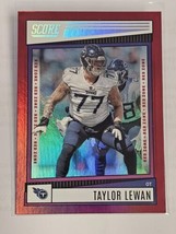 2022 Panini Score Blue Red Zone Taylor Lewan #3/20 Titans Michigan  - £15.41 GBP