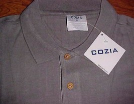 Cozia Bamboo Fiber Cotton Men&#39;s Grayish Gray Golf Polo Shirt XL New - $9.89