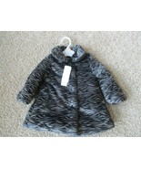 BNWT Calvin Klein Infant girl jacket, Size 12M, Black multi velour, Cute... - $24.75