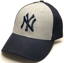 New York Yankees MLB FF Gray Front Navy Essential MVP Hat Cap Men's Adjustable - $22.99