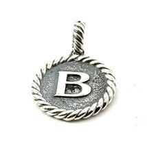 David Yurman Letter B Amulet Sterling Silver Estate DY733 - $287.10