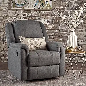 Christopher Knight Home GDFStudio Jemma Tufted Fabric Swivel Gliding Rec... - £535.79 GBP
