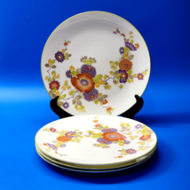 Vintage Mikasa PEONY A6-051 Bone China 10½” Dinner Plates - NEAR MINT - Set Of 4 - £51.79 GBP