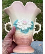 Old Vintage Hull American Art Pottery Vase Water Lily Pattern - $841.54 MXN