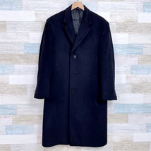 Brooks Brothers Double Face Wool Cashmere Overcoat Top Coat Black Mens 38S - £234.66 GBP