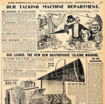 1969 Graphophone Talking Machine 1901 Repro Advertisement Sears Music DW... - $19.99