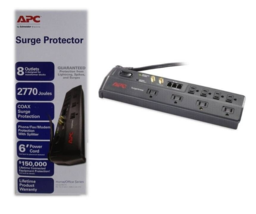 APC P8VT3 SurgeArrest 8-Outlet Surge Protector - Black - £21.24 GBP
