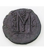 565-578 Bizantino Emp, Justin II Y Sofía AE Follis, RY 6 - $103.07 CAD