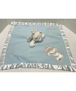Baby Boom Blue White Angel Bear Satin Cross Christian Security Blanket L... - £13.03 GBP