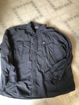 Carhartt Button Front Shirt Mens 3XL Blue Casual Workwear Work Relaxed Fit - $24.95