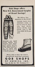 1956 Print Ad Gob Shops US Government Surplus Navy Flight Boots Providen... - £6.69 GBP