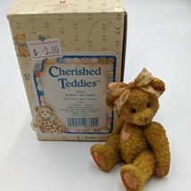 Vintage Cherished Teddies Resin Bear Figurine Karen Best Buddy 1991 #950432 - £7.76 GBP
