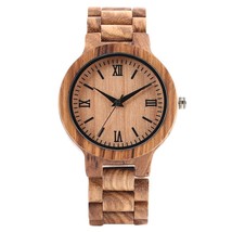 Wooden Watch Nature Full Wood Watch Bamboo Quartz Watches Handmade Clock Bamboo  - £37.56 GBP