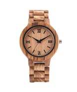 Wooden Watch Nature Full Wood Watch Bamboo Quartz Watches Handmade Clock... - £37.56 GBP