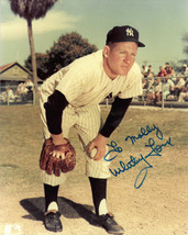 Whitey Ford signed New York Yankees MLB 8x10 Photo To Molly- COA (HOF/6X WS Cham - $39.95