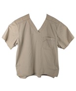 Carhartt Scrub Top Mens Size XL Beige Short Sleeve Rip Stop - $450.24 MXN