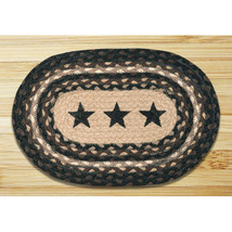 Earth Rugs Black Stars Printed Oval Swatch - $38.22