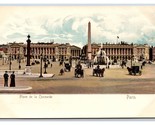 Place De La Concorde Street View Paris France UNP UDB Postcard C19 - $3.91