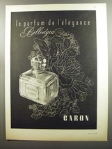 1953 Caron Bellodgia Perfume Ad - Le parfum de l'elegance - $18.49