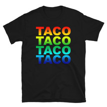 Beer Retro Rainbow Vintage Taco Gift T-shirt - £15.70 GBP