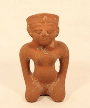 Costa Rica Pre Columbian Nicoya seated pregnant female figure - £930.60 GBP